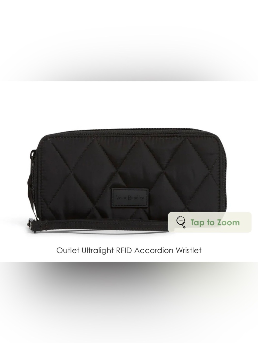 Vera Bradley Ultralight Accordion Wristlet in Black